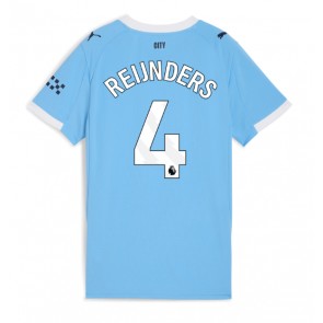 Lacne Ženy Futbalové dres Manchester City Tijjani Reijnders #4 2025-26 Krátky Rukáv - Domáci